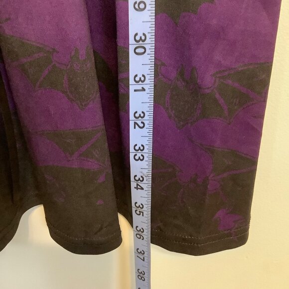 Dressfo Women’s Black Purple Bat Web Goth Dress Corset Lace L Corset Halloween - Picture 5 of 9